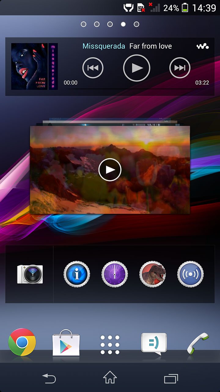 Sony Xperia Z1 - Startbildschirm