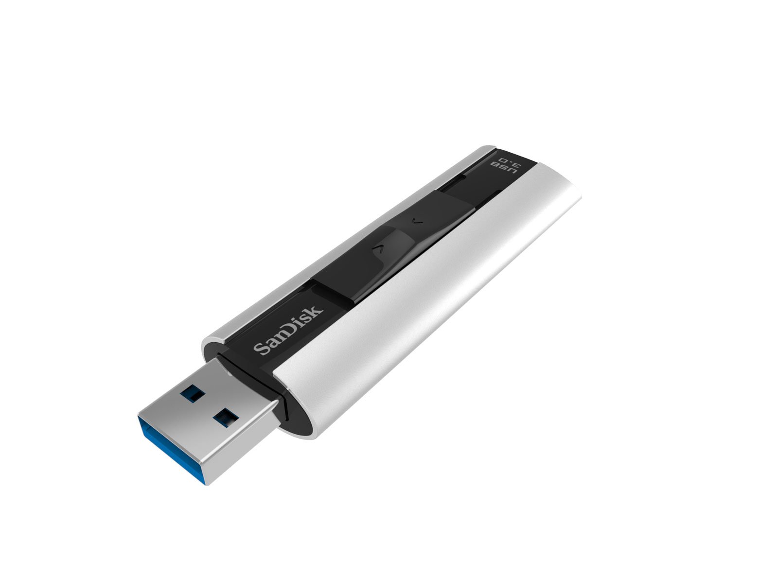 SanDisk Extreme Pro USB 3.0 - Schraege Draufsicht Geöffnet