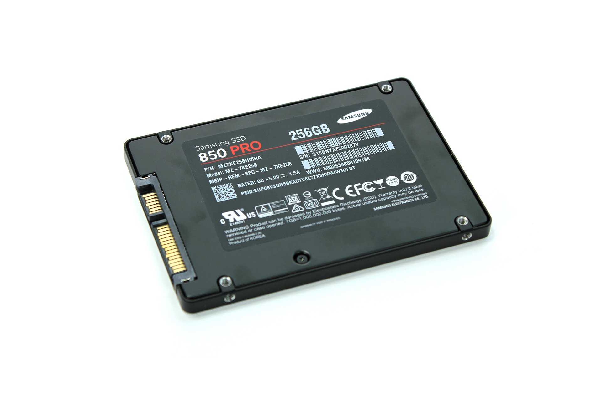 Samsung SSD 850 Pro 256 GB - Rückseite
