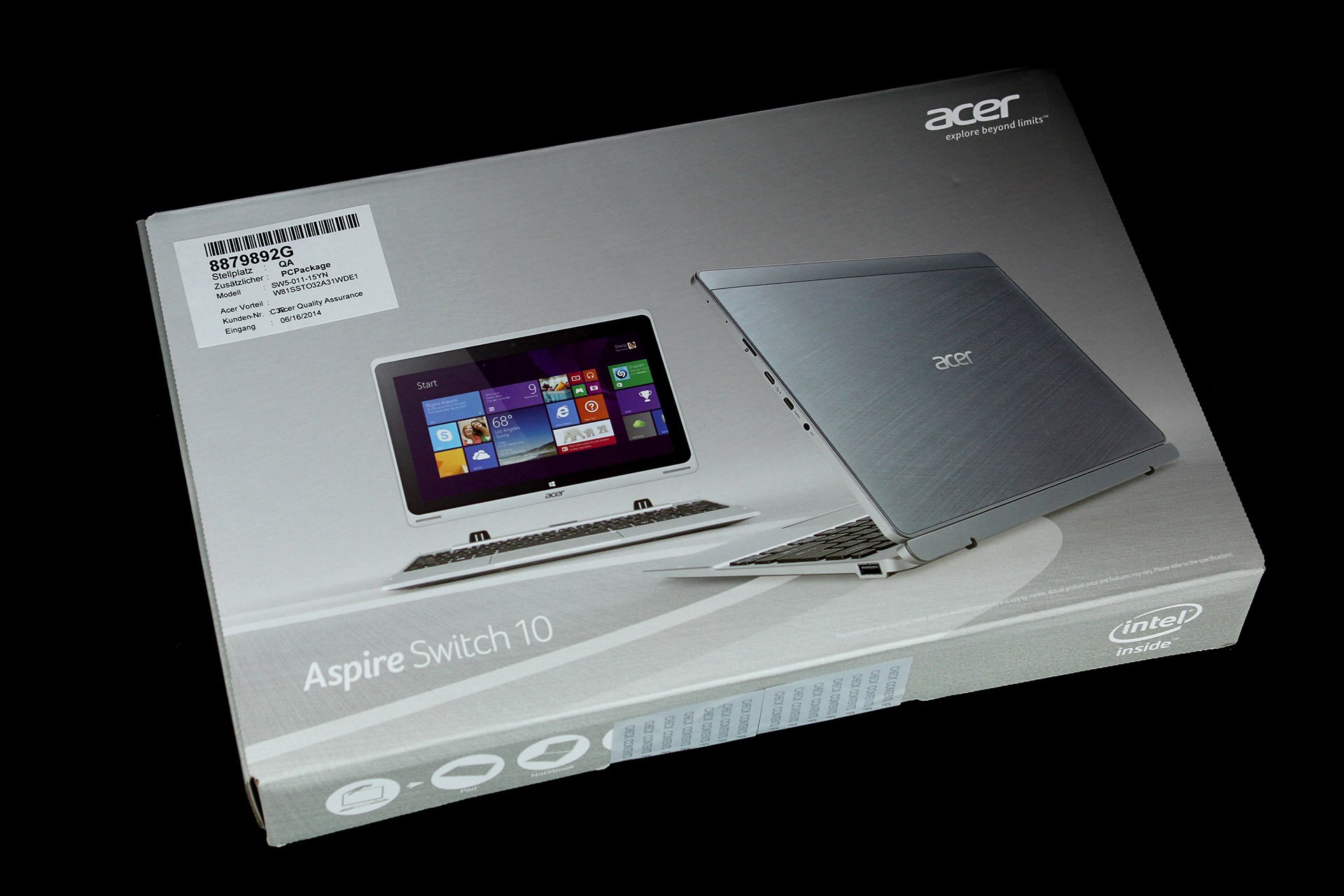 Acer Aspire Switch 10 - Verpackung