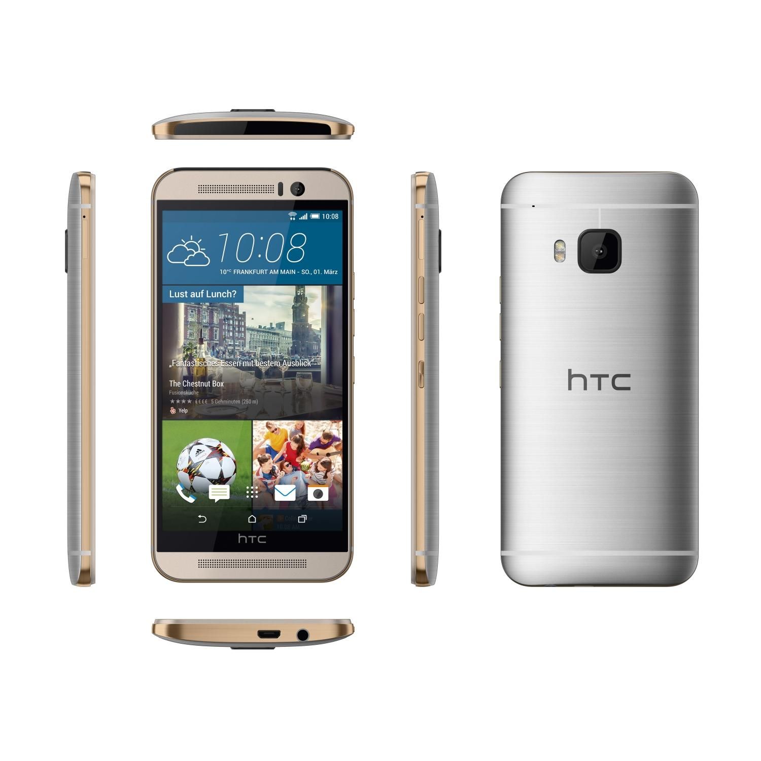 HTC One M9 Silver-on-Gold - Alle Ansichten