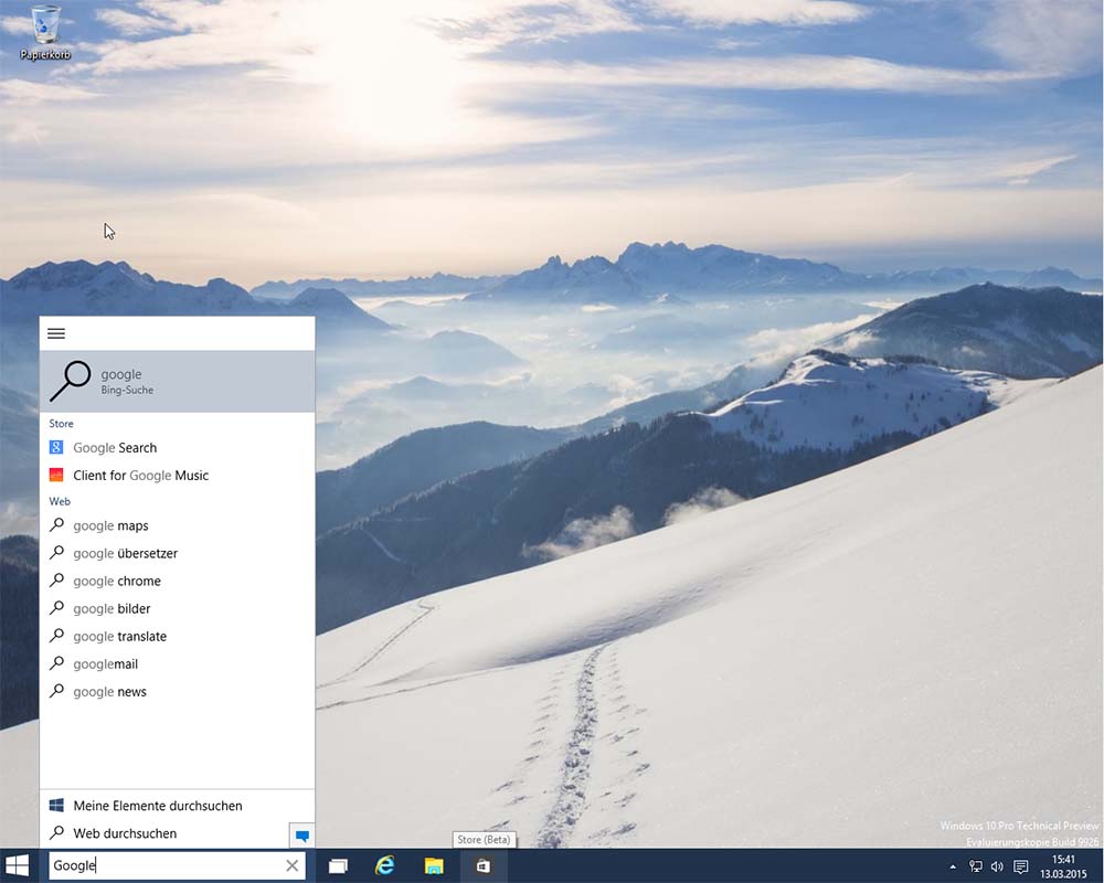 Windows 10 - Suchleiste