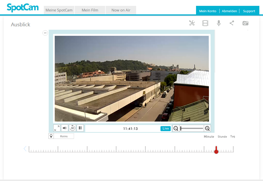 SpotCam HD - Zugriff auf Live-Feed über Webbrowser