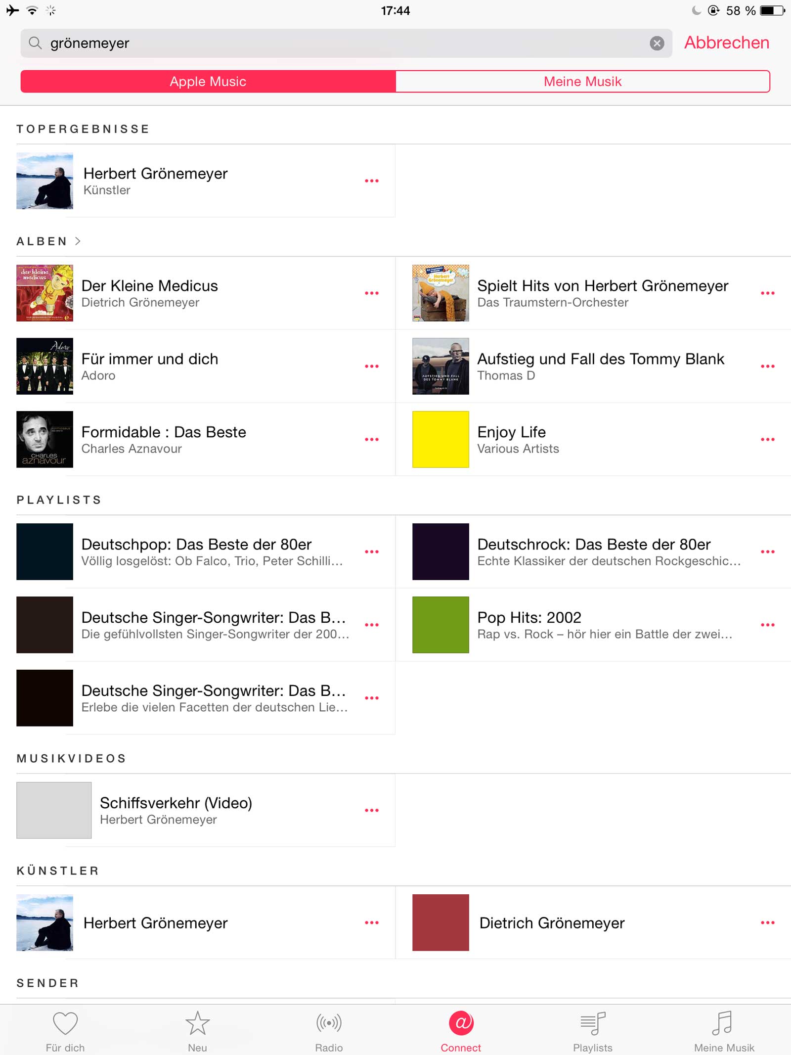 Apple Music Suche