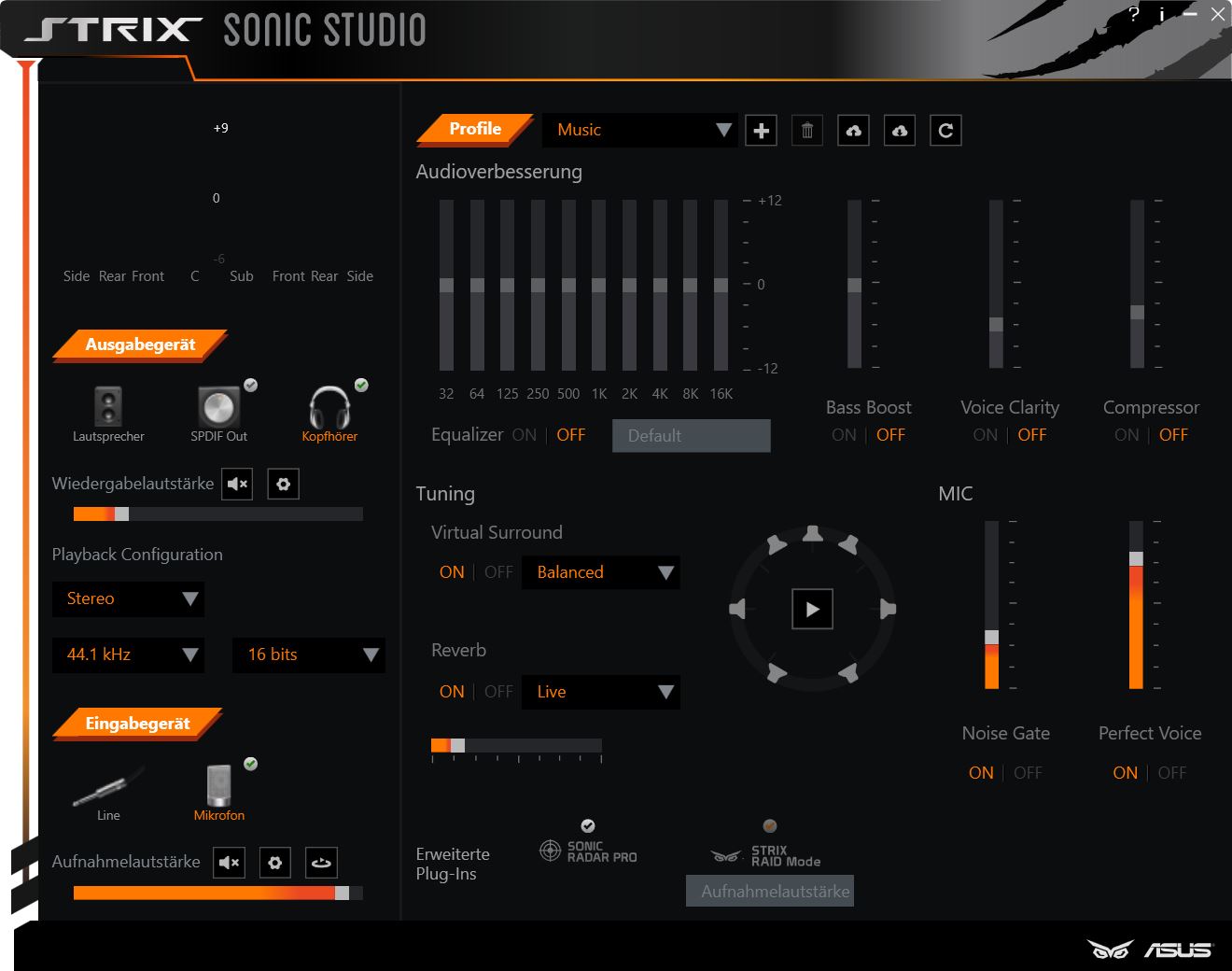 Asus Strix Raid DLX - Sonic Studio