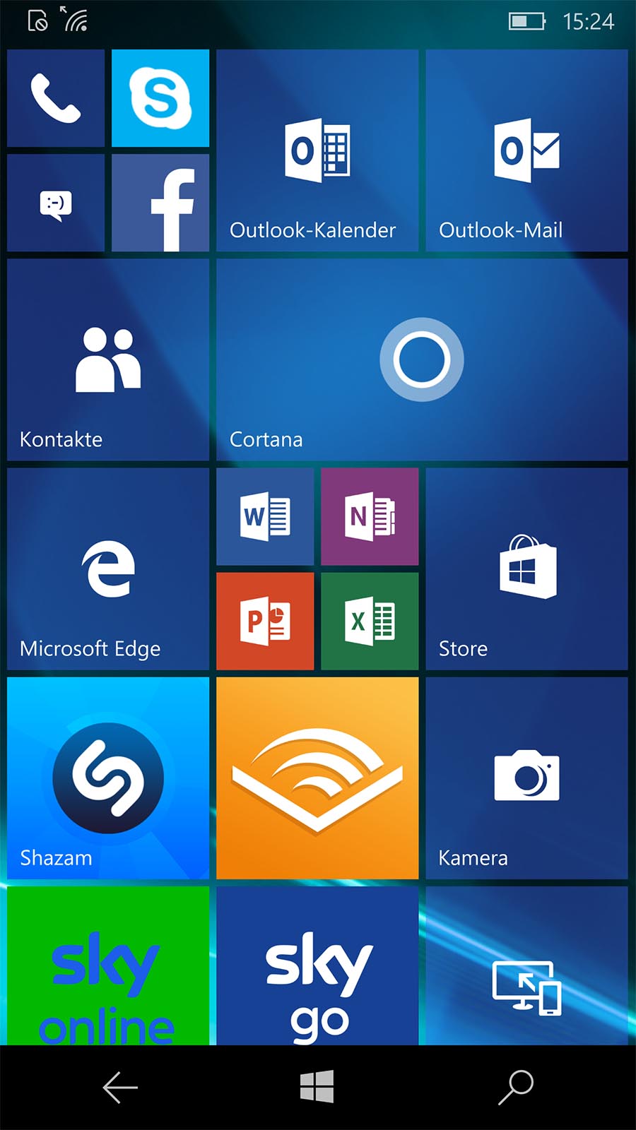Microsoft Lumia 950 - Startbildschirm
