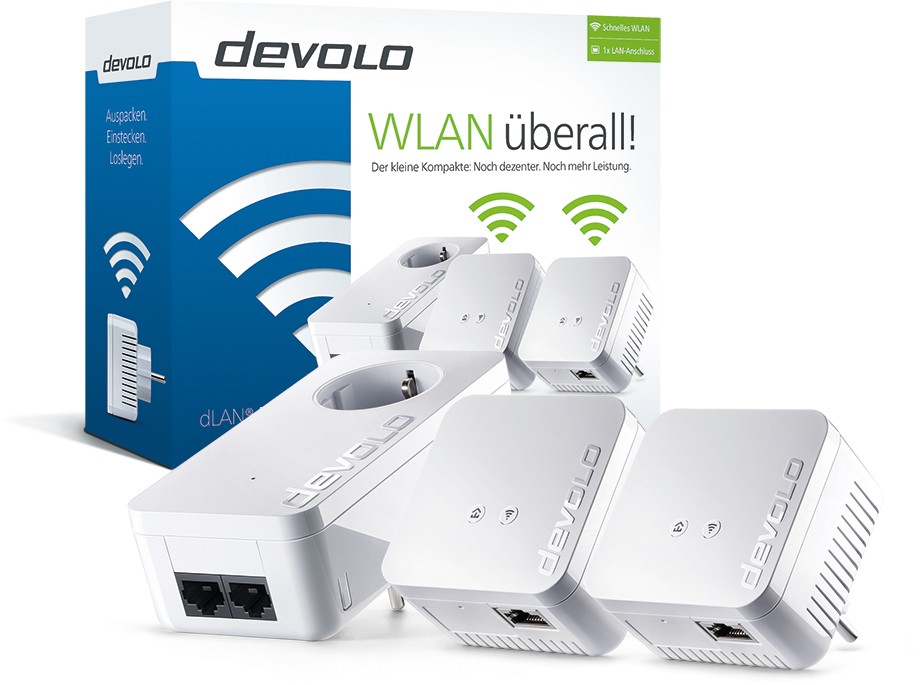 Devolo dLAN 550 WiFi Starter Kit - Alle Komponenten