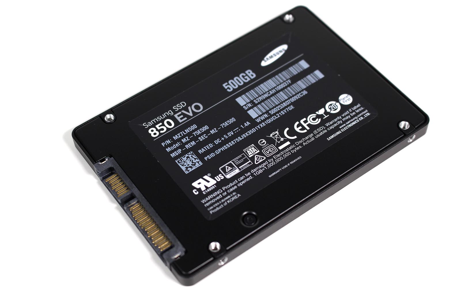 Samsung SSD 850 EVO 500 GB (VNAND Gen. 2) - Rückseite
