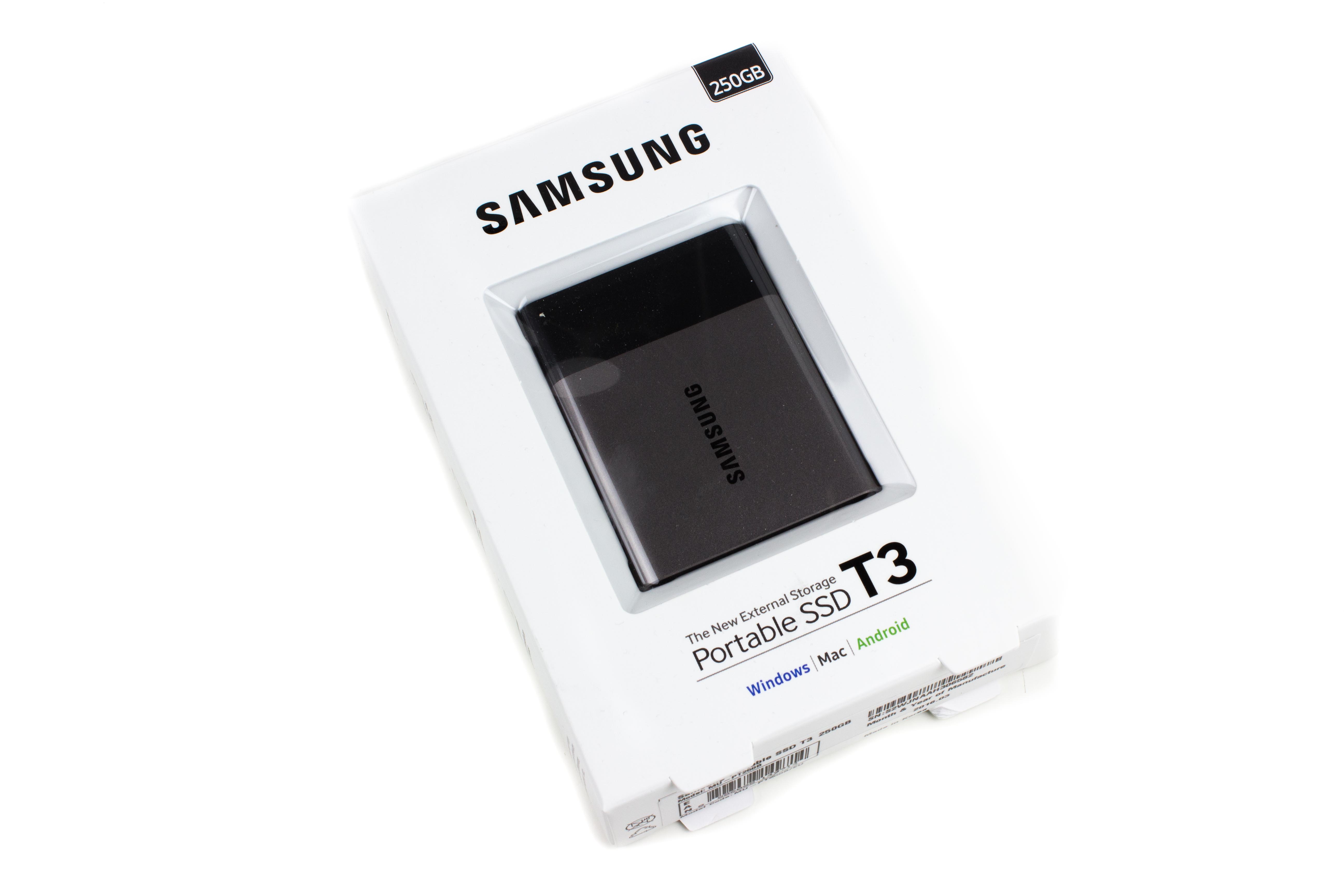 Samsung Portable SSD T3 - Lesertest Leo Verpackung