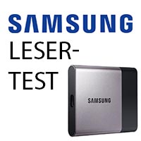 Samsung Portable SSD T3 Lesertest Startbild