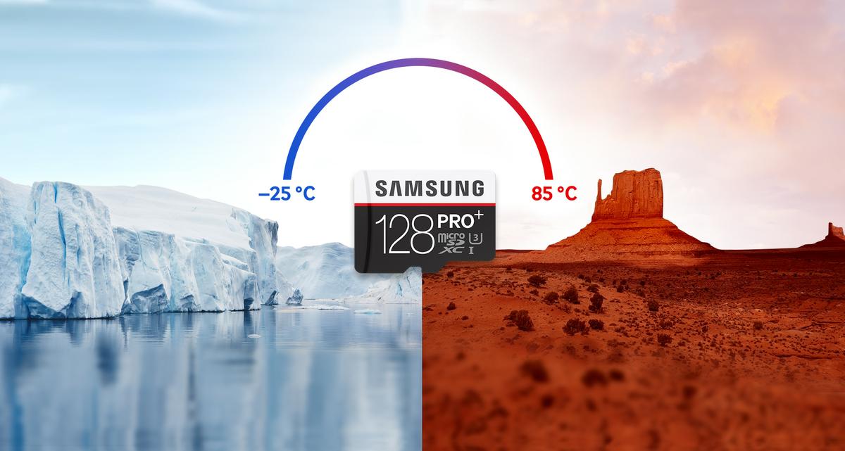 Samsung microSD PRO Plus 128 GB - Temperaturbeständig
