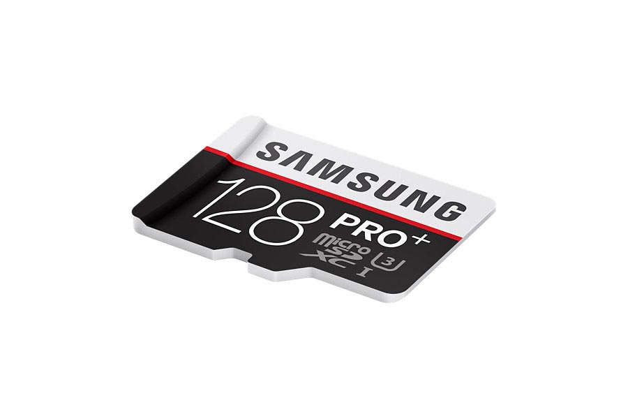 Samsung Pro Plus microSD 128GB Schrägansicht