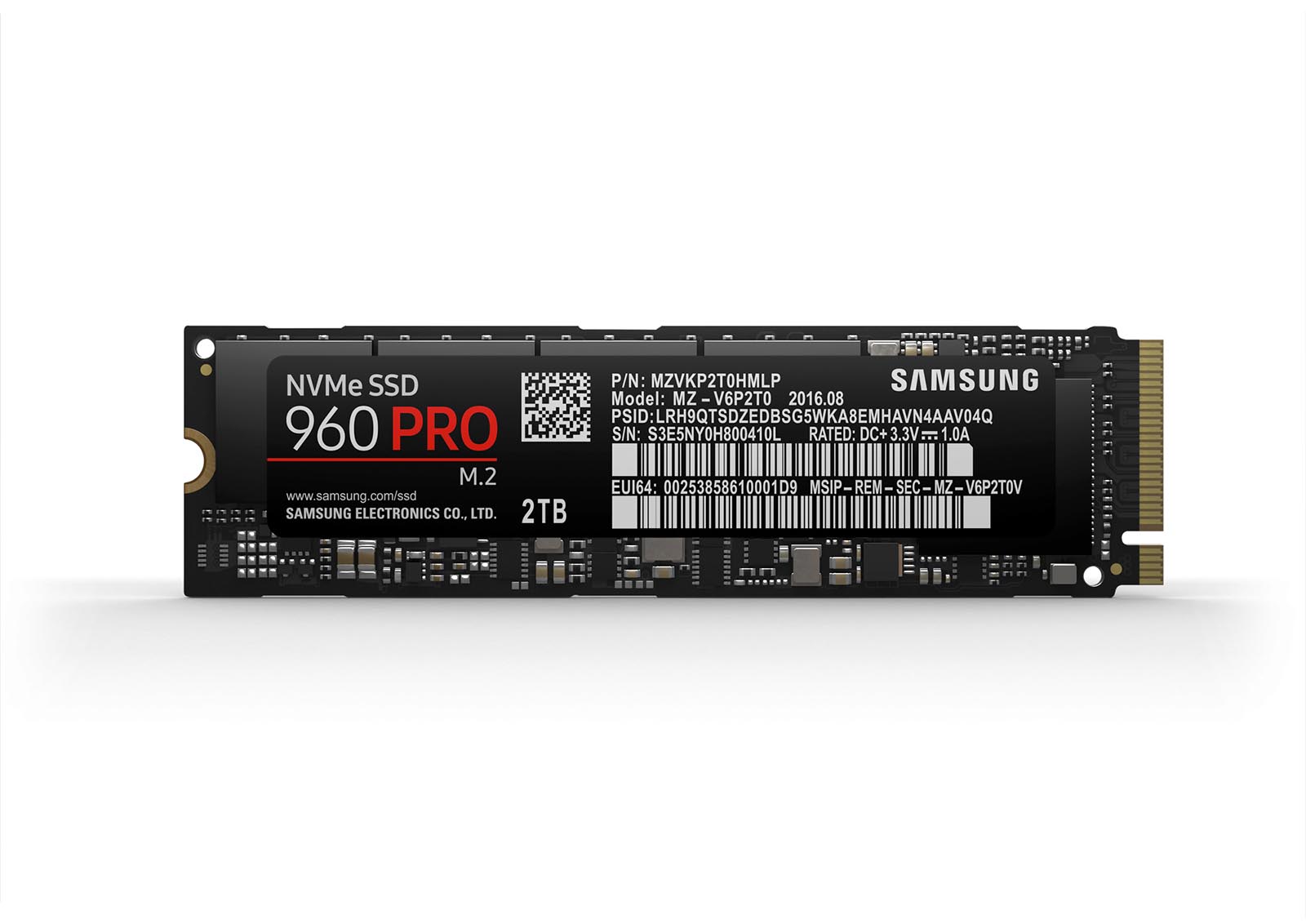 Samsung SSD 960 PRO Frontansicht