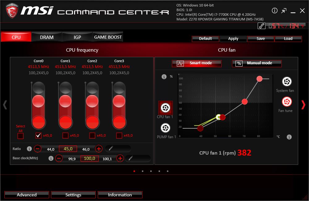 MSI Z270 Xpower Gaming Titanium - Command Center OC