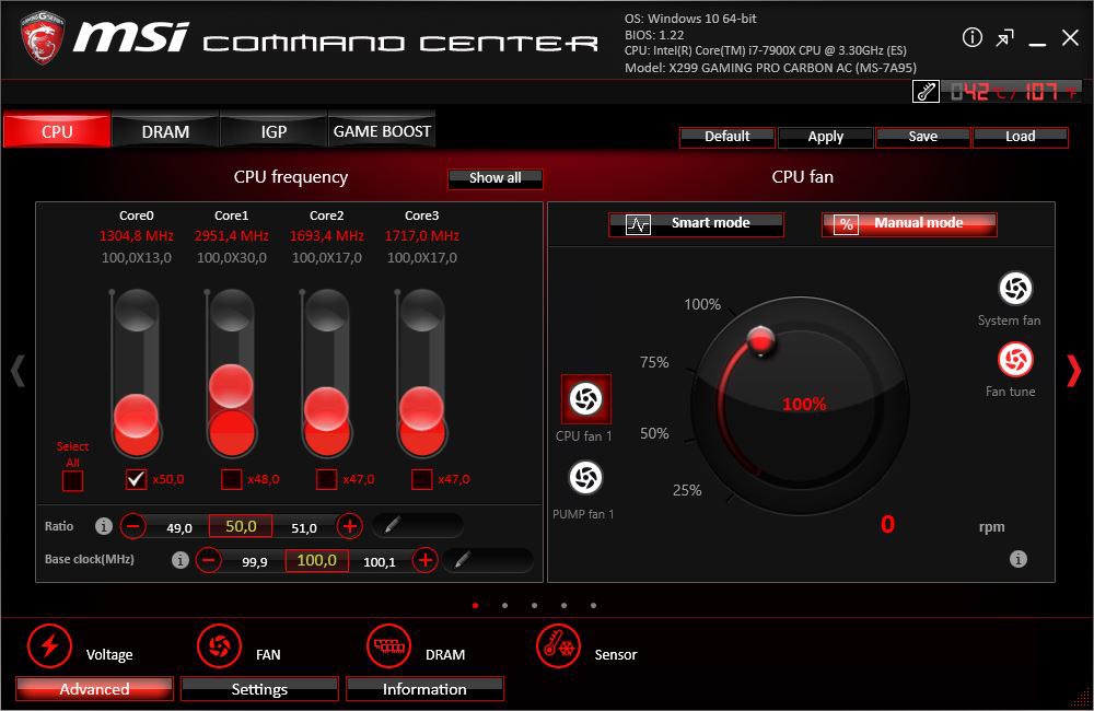 MSI X299 Gaming Pro Carbon Gameboost 2