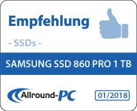 Samsung SSD 860 Pro Award