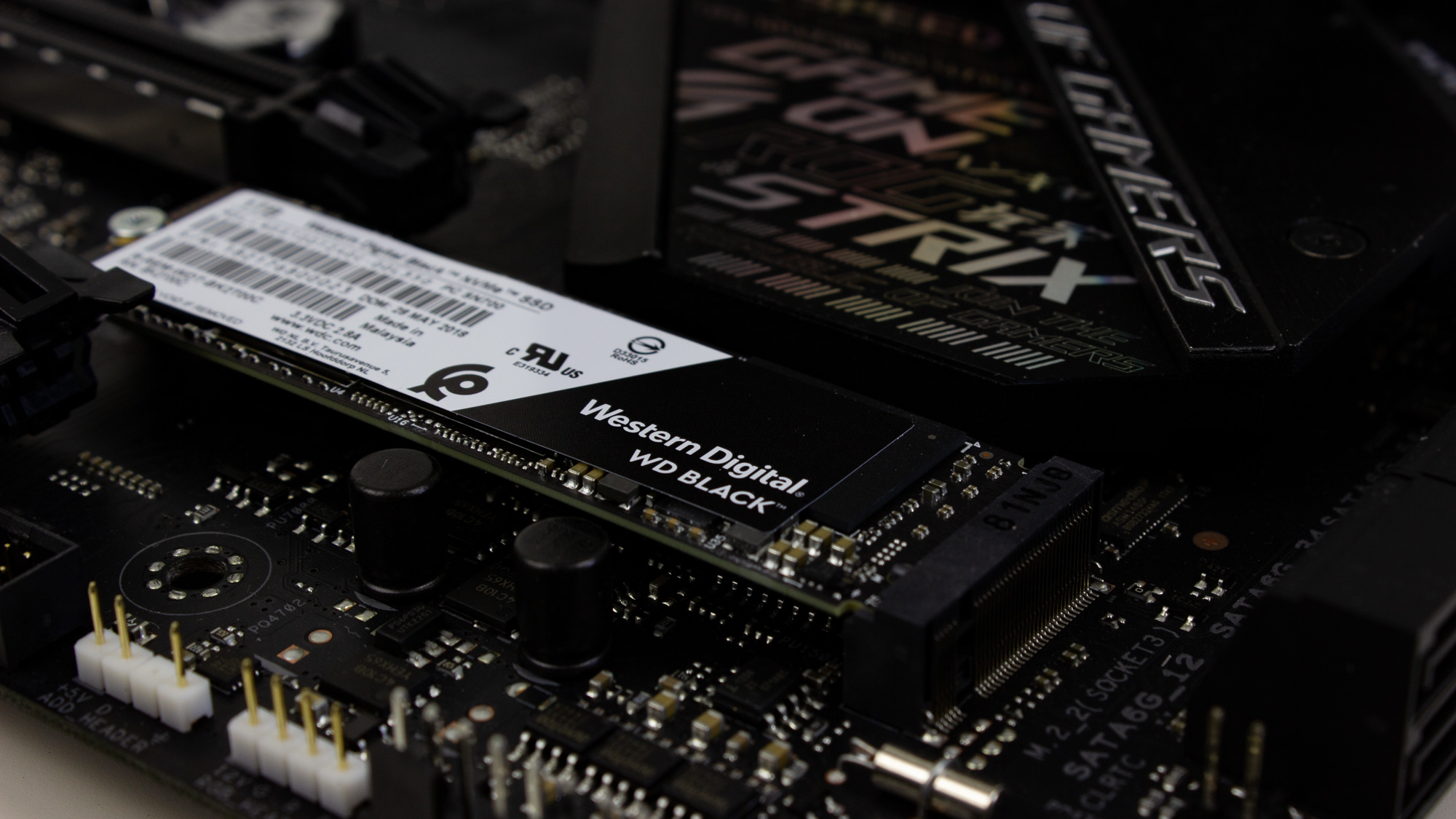 WD Black NVME M2 SSD 1TB - Auf dem Mainboard