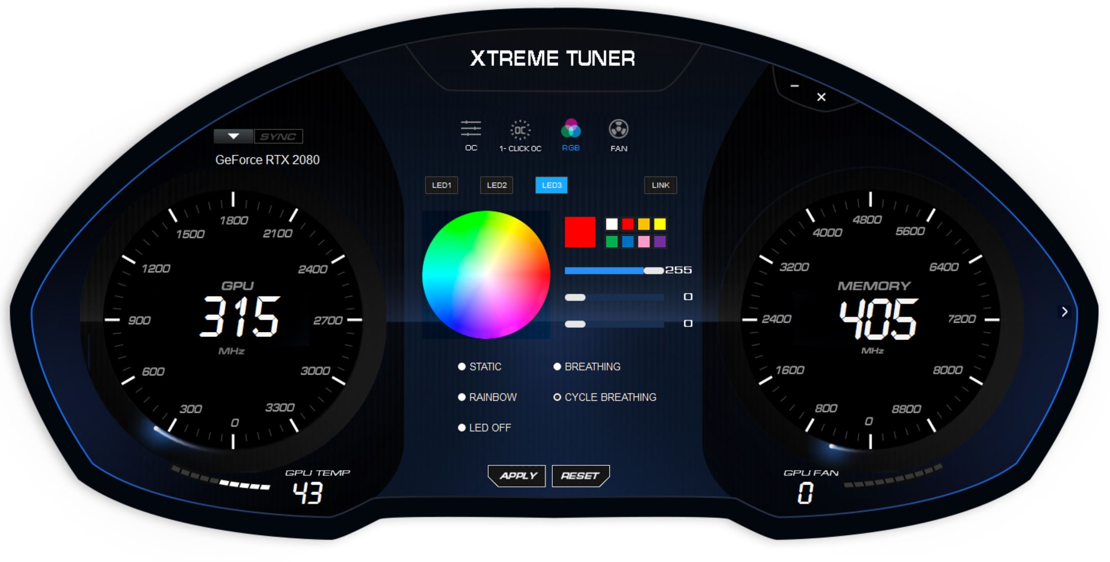 KFA2 GeForce RTX 2080 EX Extreme Tuner RGB
