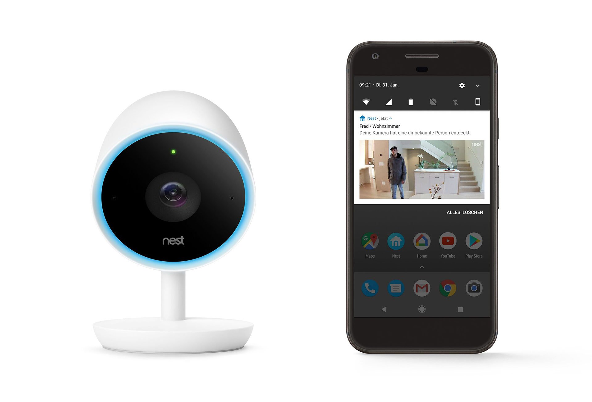 Nest-Cam-IQ-mit-Phone