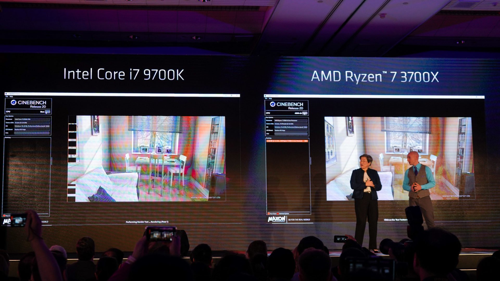 Der AMD Ryzen 7 3800X im Vergleich zum Intel Core i7 9700K.