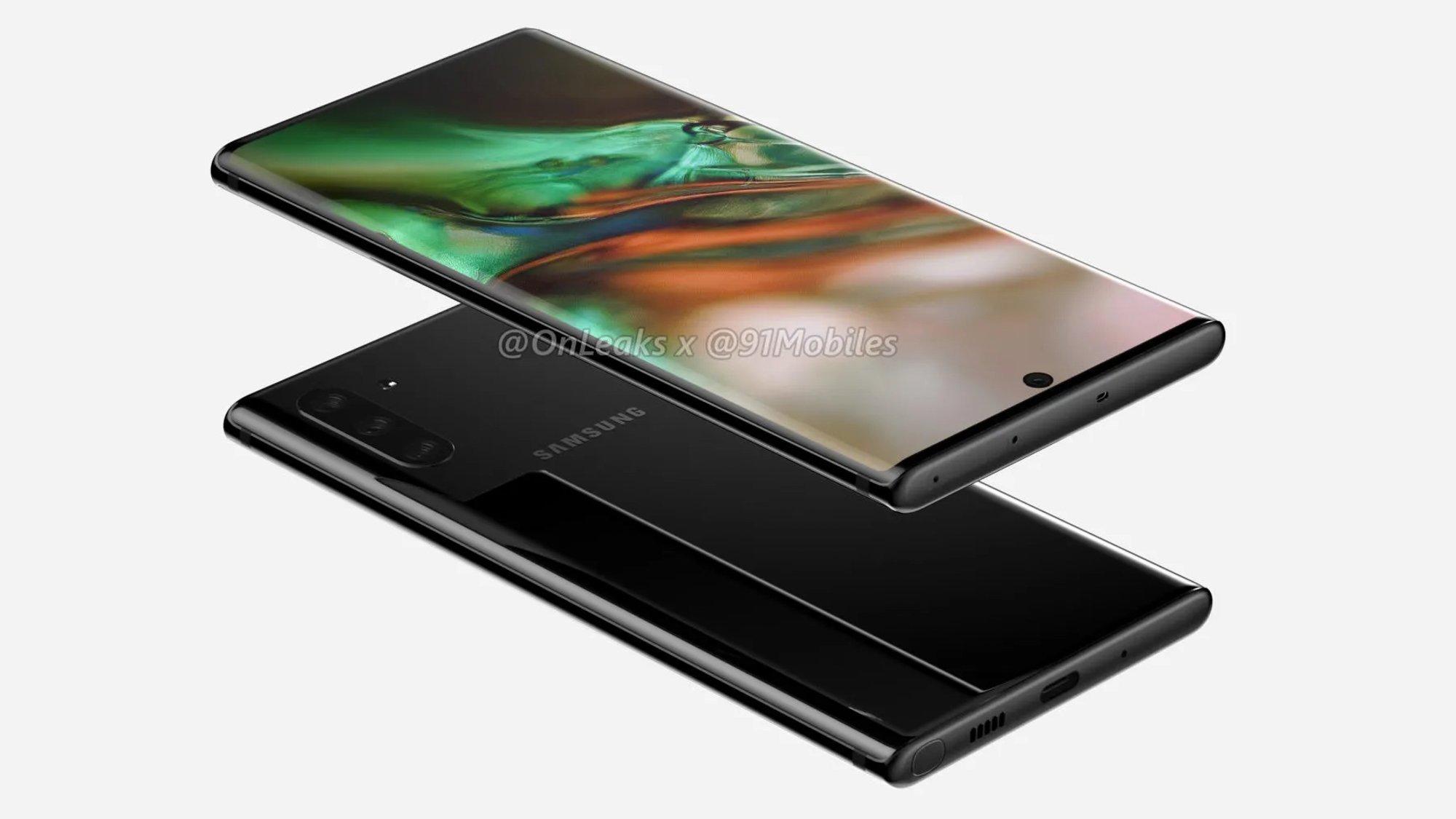 Durch die schmalen Displayränder dürfte das Samsung Galaxy Note 10 Pro vermutlich eine hohe "Screen to Body"-Ratio erreichen.