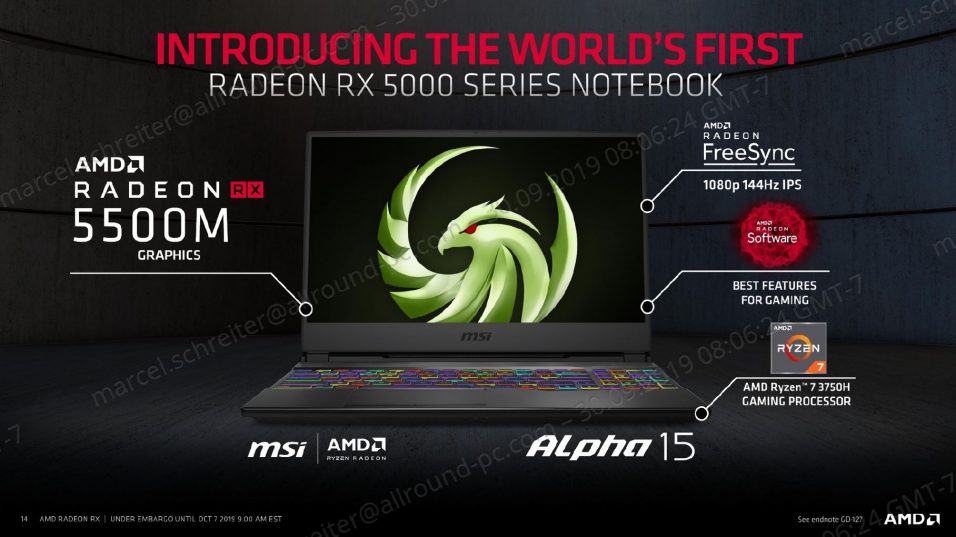 AMD Radeon RX 5500 Notebook