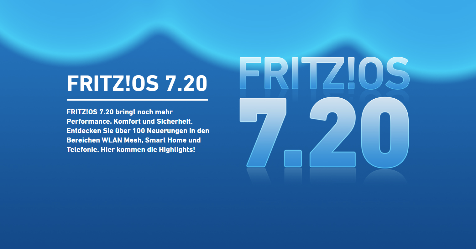 Das neue Fritz!OS 7.20 bringt viele neue Funktionen.
