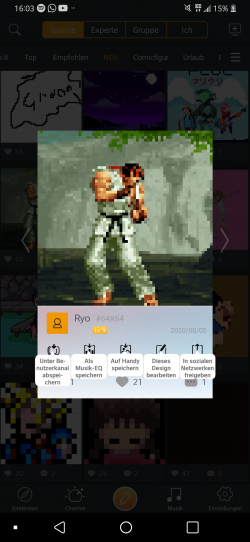 Pixoo Backpack Beispiel Ryu