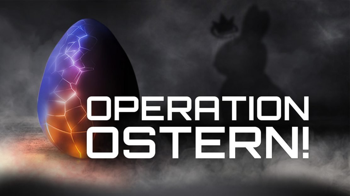 Osterei mit Titel Operation Ostern