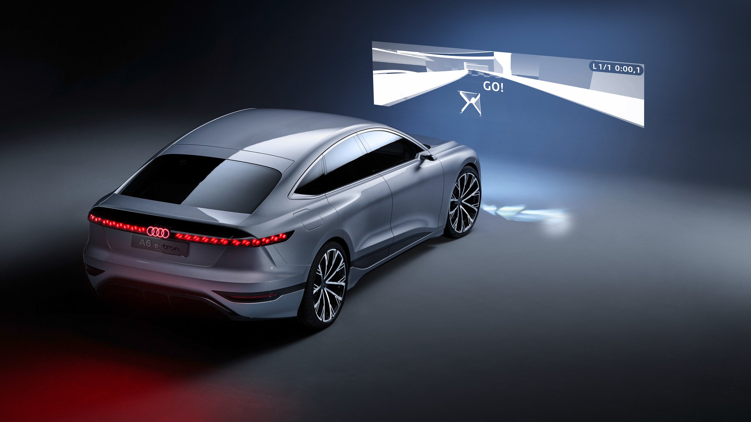 Audi A6 e-tron concept - Scheinwerfer werden zum Projektor