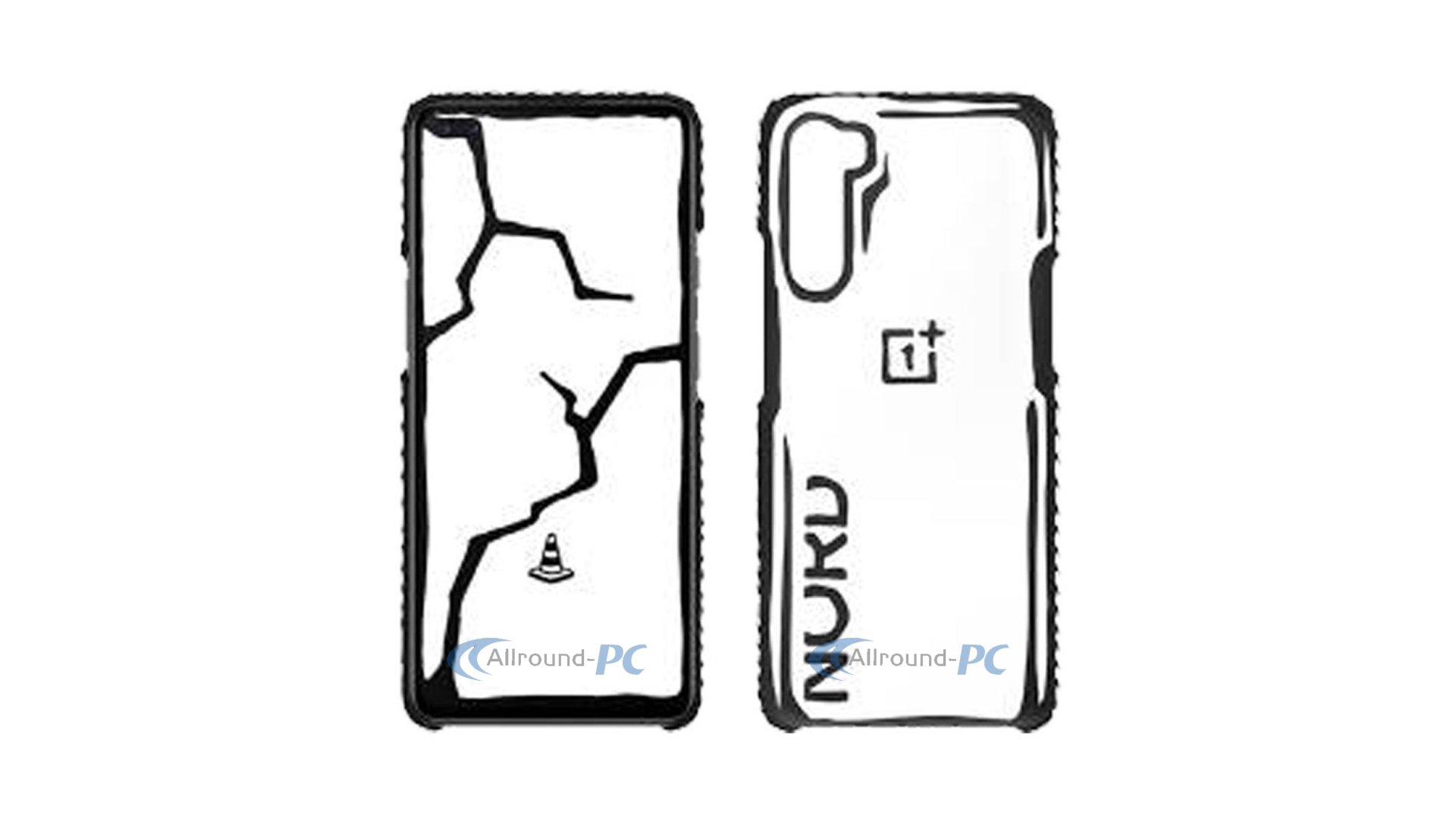 Grafik der Front und Rückseite des OnePlus Nord SE