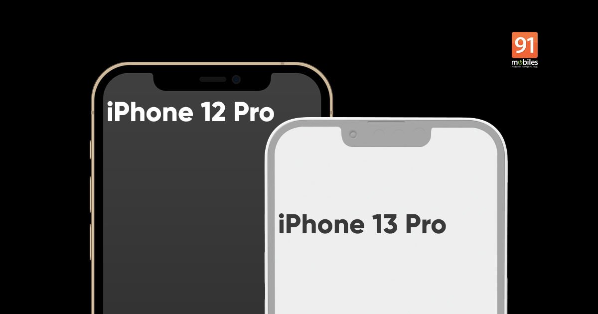 iPhone 13 Pro Vergleich der Notch zum iPhone 12 Pro Render Leak 