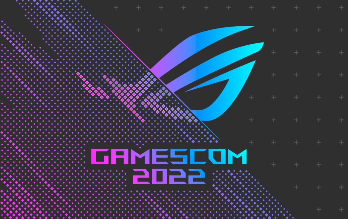 Das ROG Logo über dem Schriftzug "Gamescom 2022"
