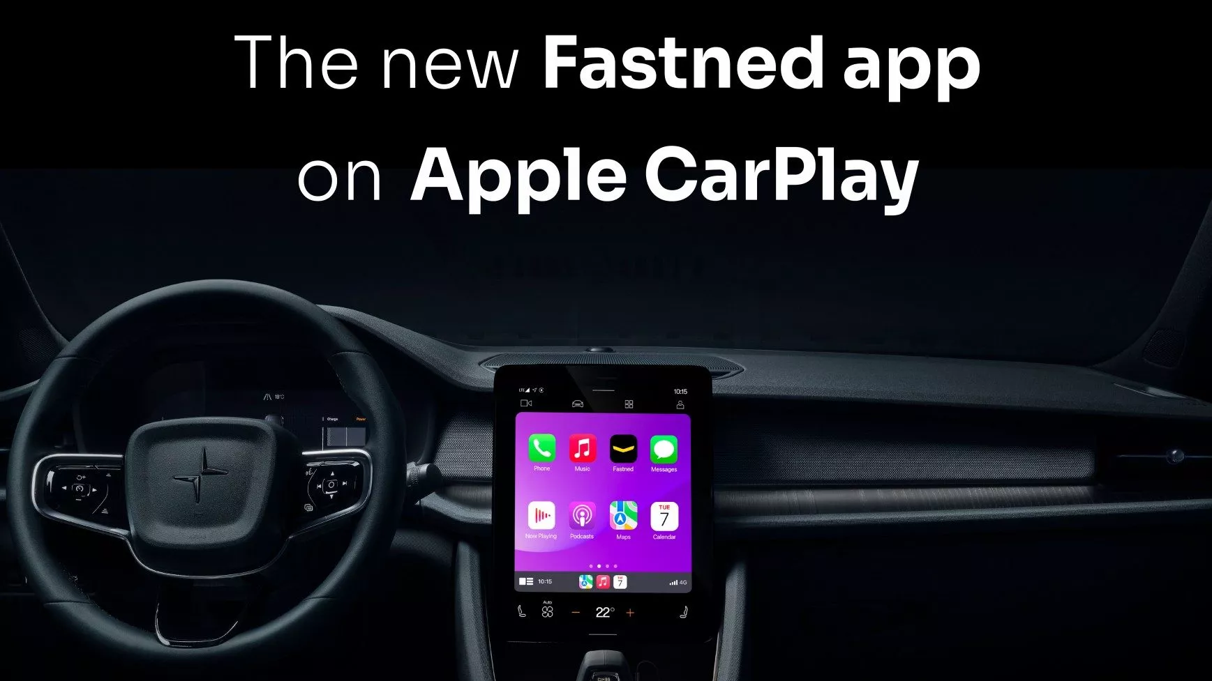 Polestar 2 Infotainment-Display mit Apple CarPlay.