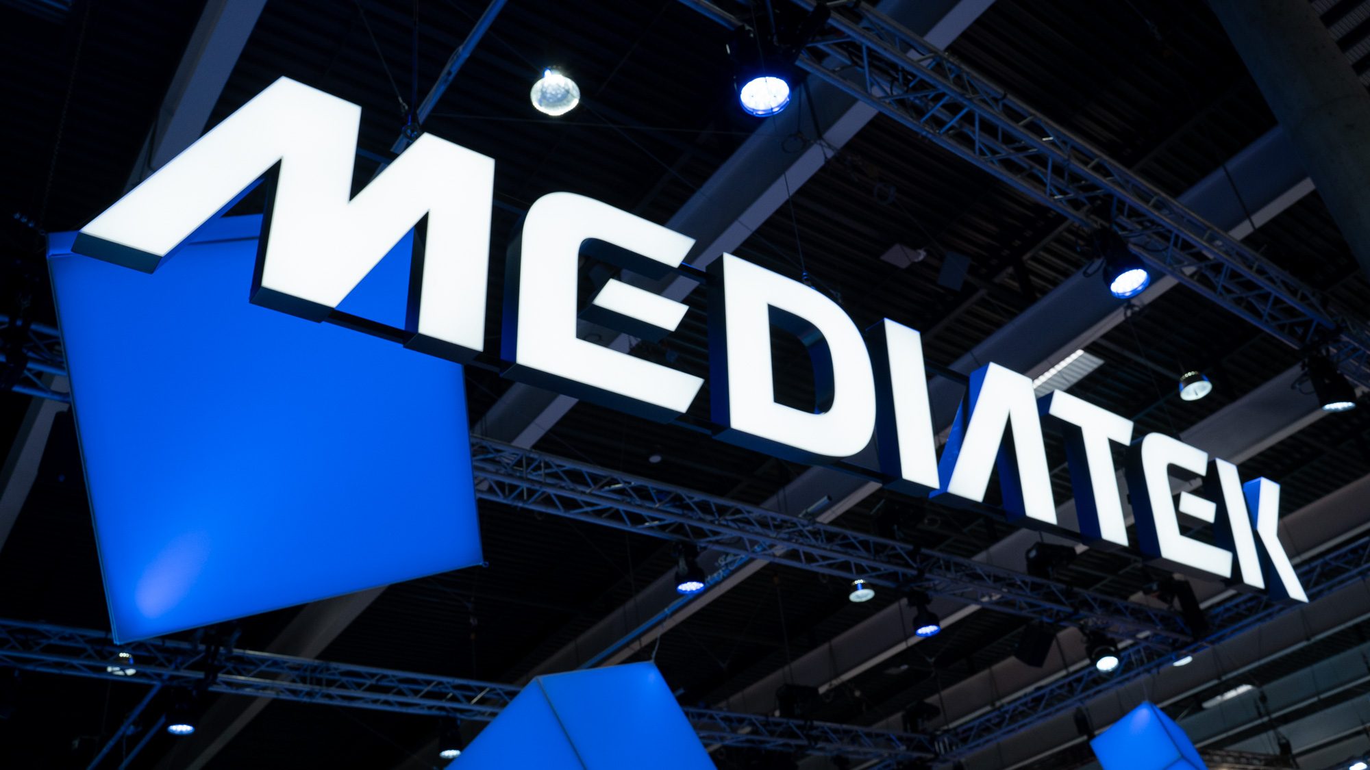 Logo von MediaTek beim MWC.