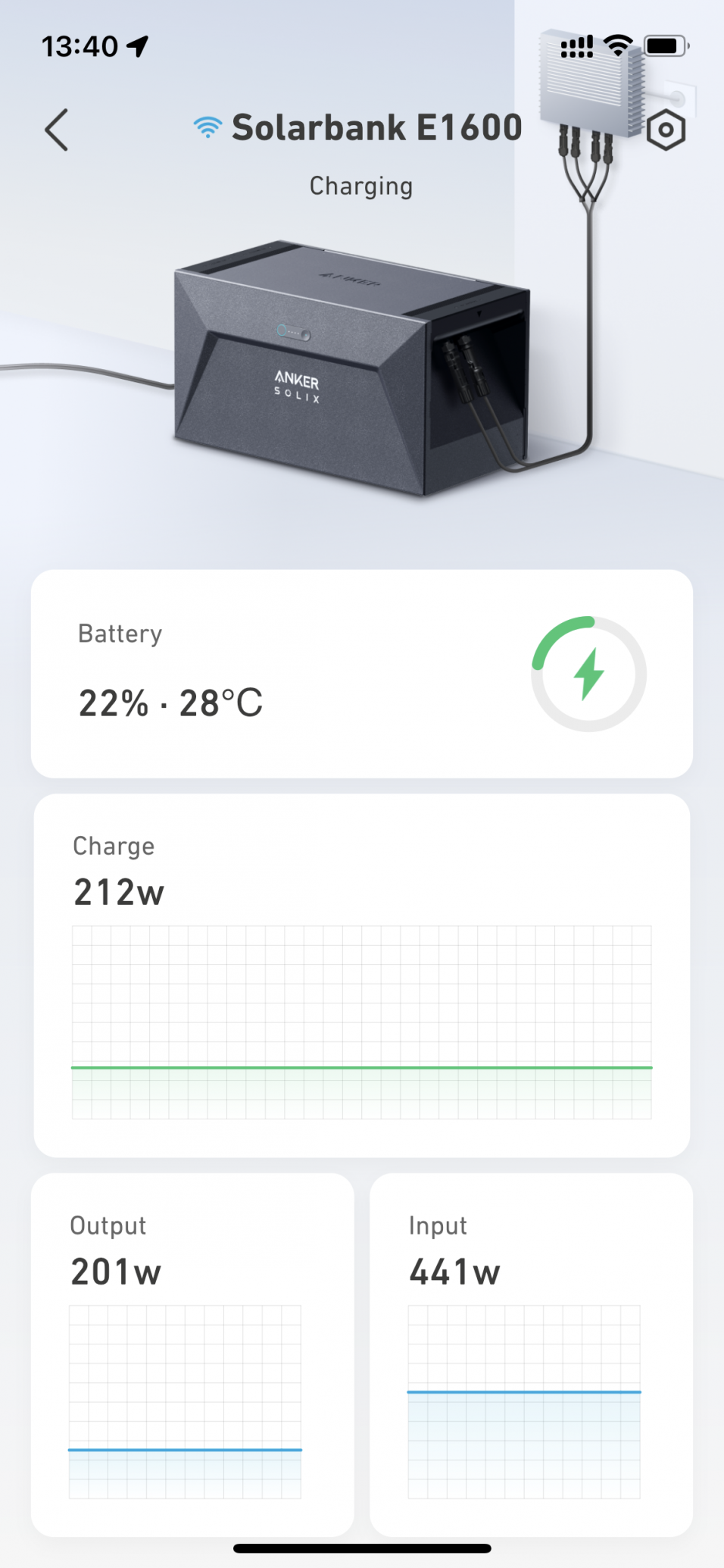 Anker SOLIX Solarbank Detailansicht in der App