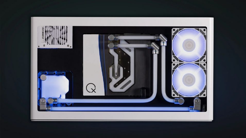 EKWB QuantumX Wasserkühlung für PS5 in Draufsicht