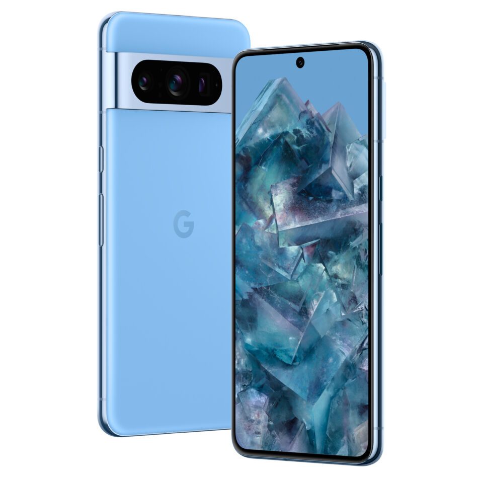 Google Pixel 8 Pro Smartphone in Bay (Blau).