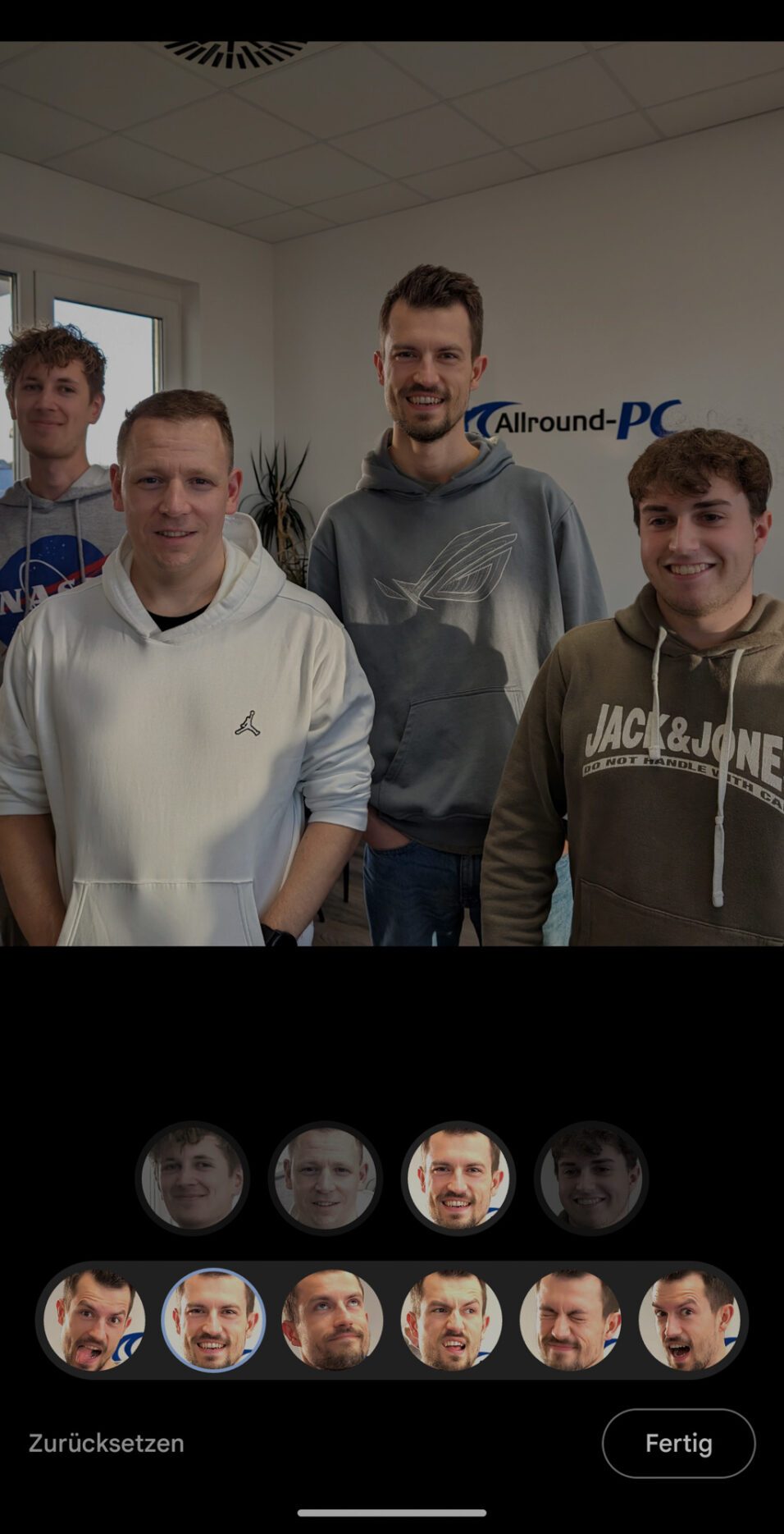 Beispielfoto für den Best Take Gesichtertausch vom Pixel 8 Pro.