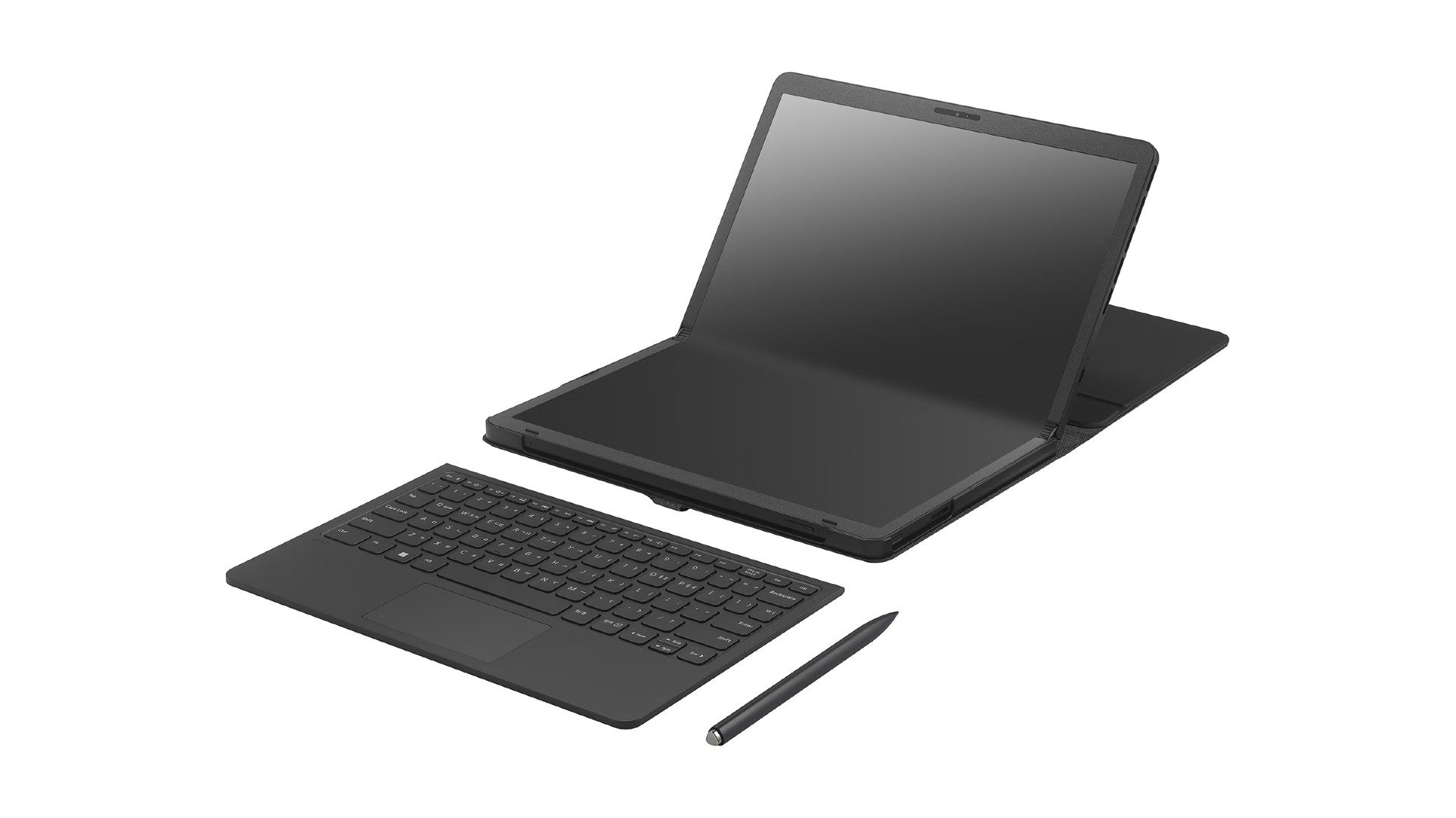 LG Gram Fold Foldable Notebook geklappt mit Tastatur