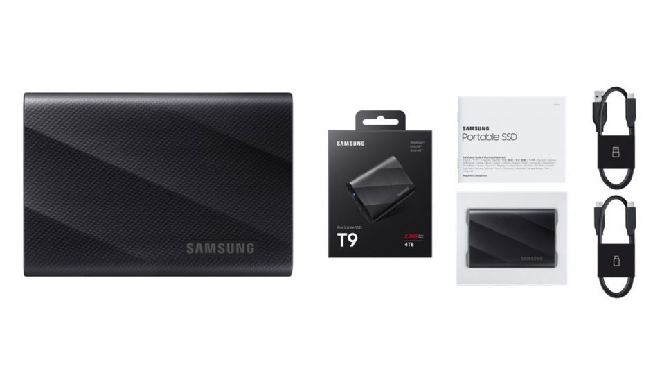 Lieferumfang der Samsung Portable SSD T9.