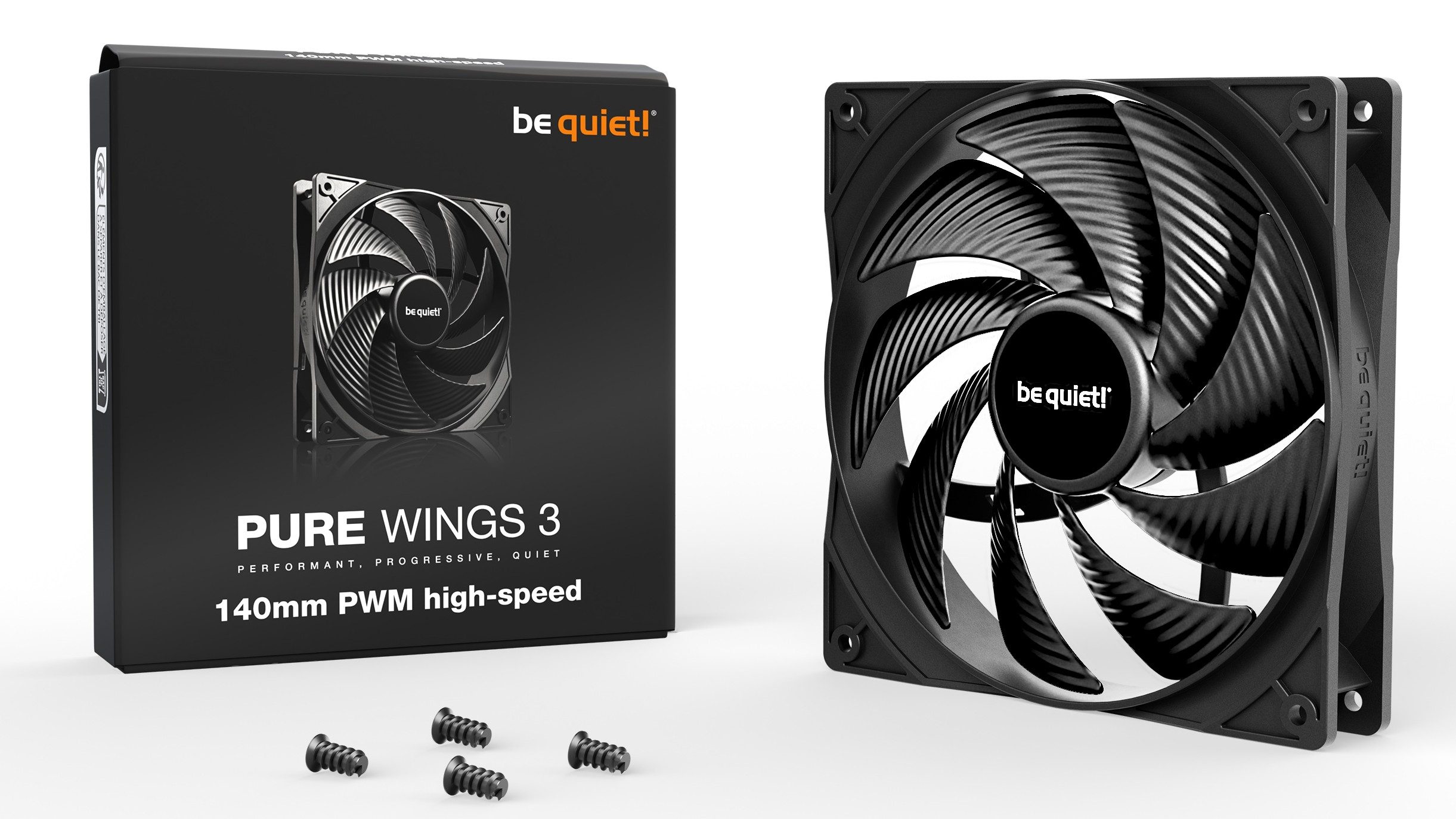 be quit Pure Wings 3 Lüfter mit Verpackung