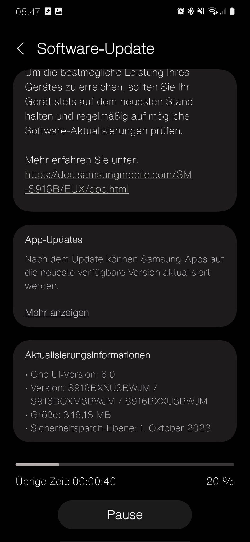 Changelog Samsung Galaxy S23 Android 14 Update