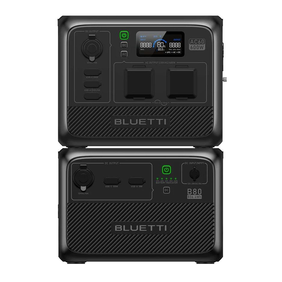 Bluetti AC60 Powerstation + B80 Batterie