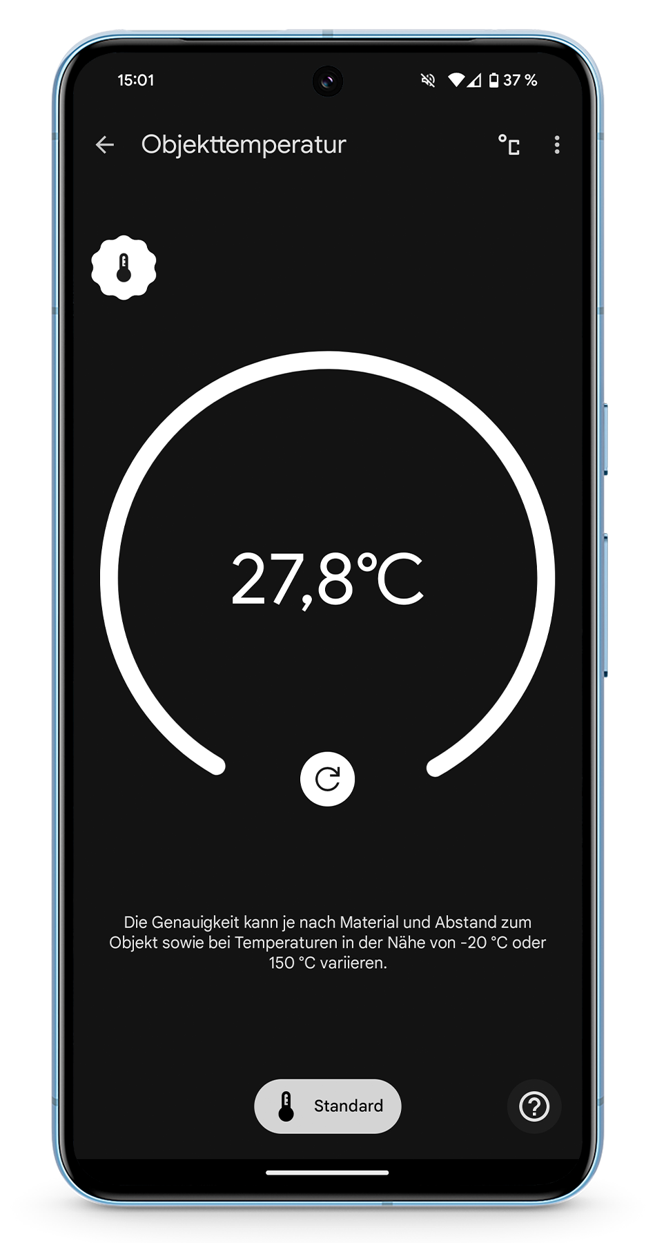Google Pixel 8 Pro Smartphone Tipps und Tricks Thermometer