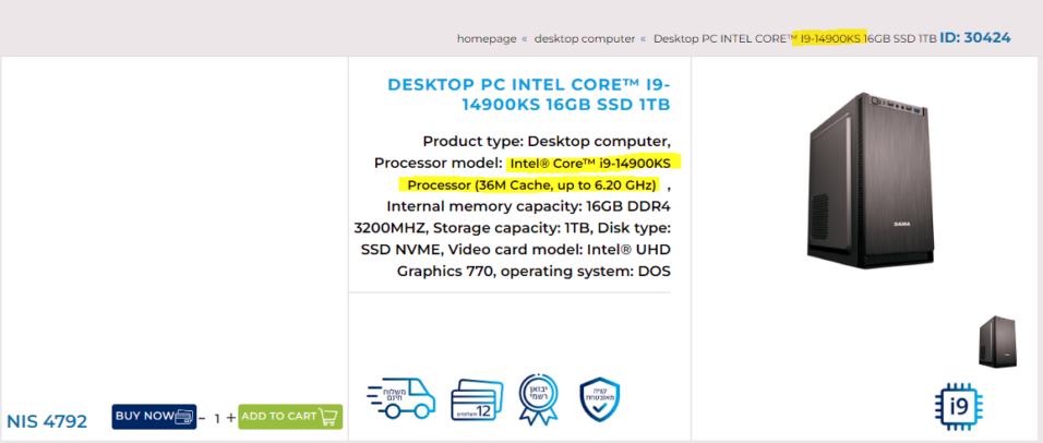 Intel Core i9 14900KS PC Online Leaks