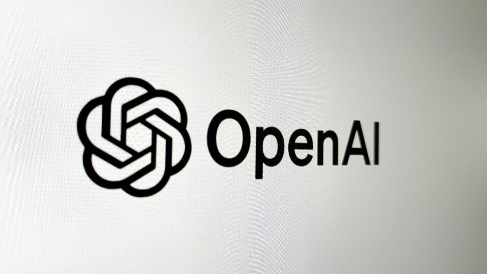 OpenAI Logo auf einem Bildschirm