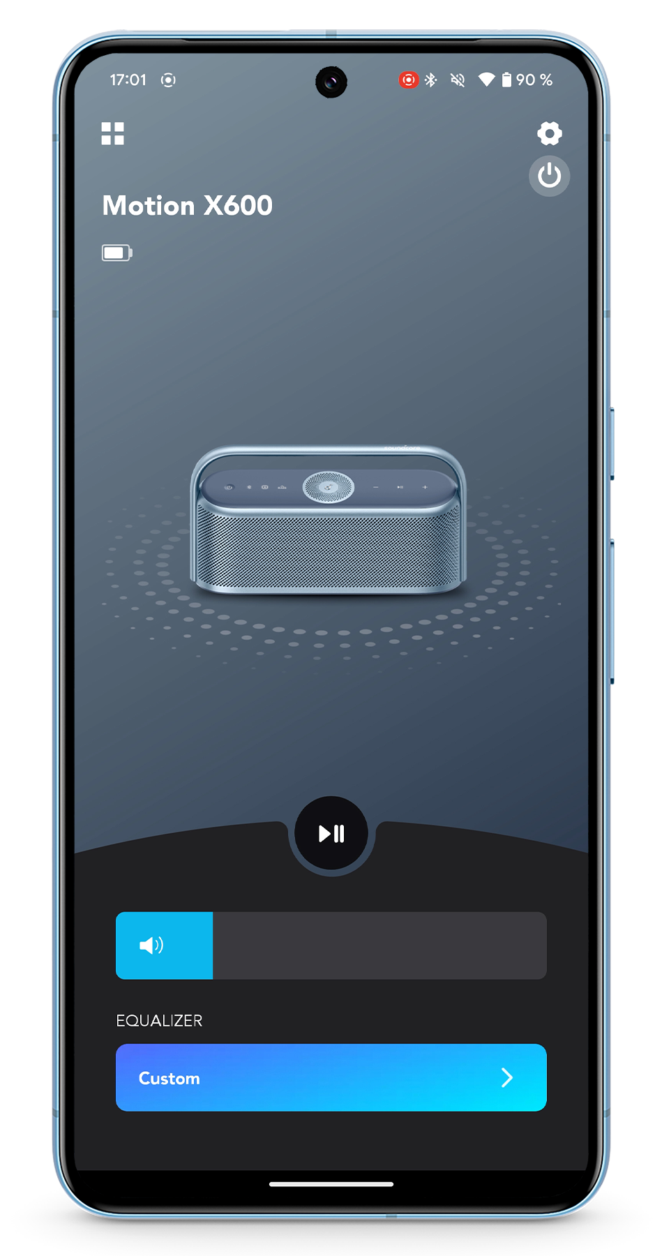 Soundcore Motion X600 Bluetooth-Lautsprecher App-Screenshot