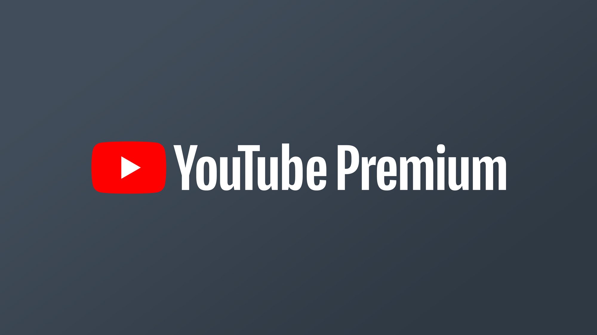 YouTube Premium Logo auf blauem Hintergrund