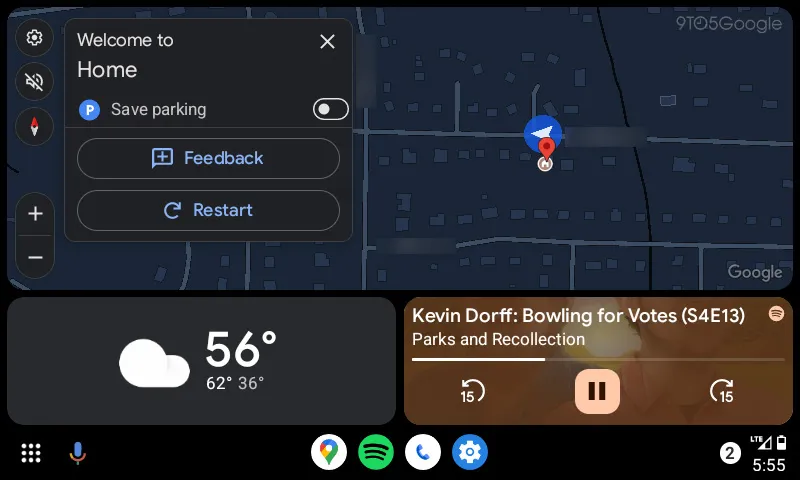 Android Auto Google Maps Screenshot